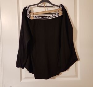 Michael Kors Black Off-Shoulder Blouse